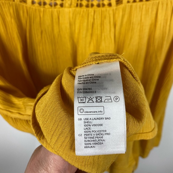 H&M Mustard Yellow Top - Size 6 - Picture 8 of 8
